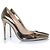 Gianvito Rossi, décolleté in pelle specchiata dorata D'oro - vista 5