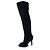 Stivali neri in suede sopra il ginocchio Gianvito Rossi Nero - vista 3