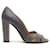 Loewe Python Peep-Toe Pumps mit Quadratabsatz. Blau Grau  - Ansicht 1
