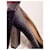 Loewe Python Peep-Toe Pumps mit Quadratabsatz. Blau Grau  - Ansicht 3