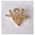 Broche Yves Saint Laurent Monogramme Cœur Dorée Bijouterie dorée  - vue 8