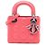 Dior Mini Cannage Lady Dior in agnello rosa