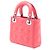 Dior Mini Cannage Lady Dior in agnello rosa - vista 2