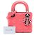 Dior Mini Cannage Lady Dior in agnello rosa - vista 8