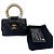 Chanel Clutch aus gestepptem Lammleder mit Perlenkrone Schwarz