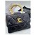 Chanel Clutch aus gestepptem Lammleder mit Perlenkrone Schwarz - Ansicht 7