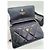 Chanel Clutch aus gestepptem Lammleder mit Perlenkrone Schwarz - Ansicht 8