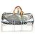 Borsa da Viaggio Keepall Bandoulière 50 Monogramma Specchio Louis Vuitton Argento