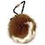 Scrunchie in pelliccia di visone Louis Vuitton Marrone Bianco