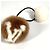 Scrunchie in pelliccia di visone Louis Vuitton Marrone Bianco - vista 3