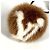 Scrunchie in pelliccia di visone Louis Vuitton Marrone Bianco - vista 4