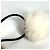 Scrunchie in pelliccia di visone Louis Vuitton Marrone Bianco - vista 5