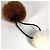 Scrunchie in pelliccia di visone Louis Vuitton Marrone Bianco - vista 7