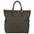 Fendi Vintage Zip Tote Zucca aus Canvas Mittel Braun
