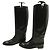 LOUIS VUITTON HERITAGE CAVALIERES SCHWARZE LEDERSTIEFEL MIT LV-LOGO 37 REITSTIEFEL - Ansicht 2