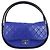 Chanel Hula Hoop Tasche aus gestepptem Lammleder mittel Blau