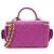 Borsa a spalla in pelle di vitello grana viola Chanel Porpora - vista 2