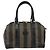 Fendi Vintage Pequin Boston Coated Canvas Medium