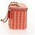 Vanity Trucco Classico Chanel con Catena in Rafia Striata e Juta Piccolo Beige - vista 3