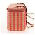 Vanity Trucco Classico Chanel con Catena in Rafia Striata e Juta Piccolo Beige - vista 4