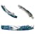 Barrette à cheveux Hermès Hermès Eclipse GM Bleu Vert  - vue 2