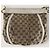 Bolsa mensageiro D ring Abbey pequena em lona GG Gucci Bege - vista 3