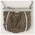 Bolsa mensageiro D ring Abbey pequena em lona GG Gucci Bege - vista 6