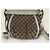 Bolsa mensageiro D ring Abbey pequena em lona GG Gucci Bege - vista 7