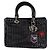 Christian Dior Diorissimo Tasche aus mittlerem metallischem Tweed mit Dior-Patch Dunkelblau