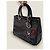 Christian Dior Diorissimo Tasche aus mittlerem metallischem Tweed mit Dior-Patch Dunkelblau - Ansicht 5