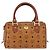 Handtasche aus Canvas und Leder mit Visetos-Logogramm von MCM Braun