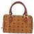 Handtasche aus Canvas und Leder mit Visetos-Logogramm von MCM Braun - Ansicht 2