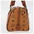Handtasche aus Canvas und Leder mit Visetos-Logogramm von MCM Braun - Ansicht 3