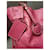 Lancel Borsa a secchiello in struzzo con manico dorato e charm. Rosa - vista 3