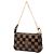 Mini Pochette Accessoires Louis Vuitton in paillettes Damier Ebene marrone - vista 2
