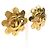 Orecchini a clip in metallo dorato Chanel Coco Mark D'oro - vista 2