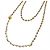 Collana Lunga Chanel in Oro con Perla Finta e Strass D'oro - vista 2