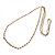 Collana Lunga Chanel in Oro con Perla Finta e Strass D'oro - vista 3