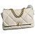 Borsa a tracolla Chanel 19 bianca in pelle di agnello Bianco