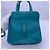 Mini Halzan 22 in pelle di vitello Swift Bleu Paon di Hermès Blu - vista 6
