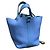 Borsa Hermès Picotin Lock 18 in pelle Clemence blu