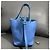 Borsa Hermès Picotin Lock 18 in pelle Clemence blu - vista 2