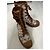 Michael Kors Leather Ankle Boots Gold Hardware - view 2