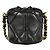 CHANEL Mini Borsa a Spalla Matelassé con Catena Nero - vista 4