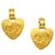 Chanel Vintage CC Heart Clip-On Metal Small D'oro