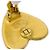 Chanel Vintage CC Heart Clip-On Metal Small D'oro - vista 3