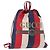 Gucci Logo Drawstring Backpack Striped Canvas Large Blue