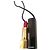 Collana Chanel con Pendente a Forma di Rossetto Nero e Oro D'oro