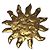 Autre Marque EDOUARD RAMBAUD Goldene Sonnenbrosche