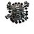 Christian Lacroix Spilla teschio e ossa incrociate Rosso Silver hardware